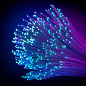 Glowing Fiber Optic Cable,Abstract technology background,3d rendering